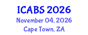 International Conference on Agricultural and Biological Sciences (ICABS) November 04, 2026 - Cape Town, South Africa