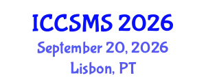 International Conference on Crystallographic, Spectroscopic and Materials Science (ICCSMS) September 20, 2026 - Lisbon, Portugal