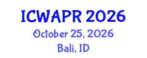 International Conference on Wavelet Analysis and Pattern Recognition (ICWAPR) October 25, 2026 - Bali, Indonesia