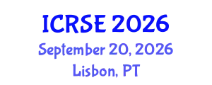 International Conference on Remote Sensing and Environment (ICRSE) September 20, 2026 - Lisbon, Portugal