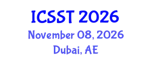International Conference on Sensor Science and Technology (ICSST) November 08, 2026 - Dubai, United Arab Emirates