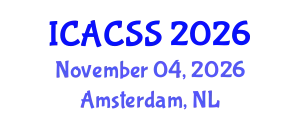 International Conference on Anthropological, Cultural and Sociological Studies (ICACSS) November 04, 2026 - Amsterdam, Netherlands