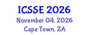 International Conference on Social Science and Economics (ICSSE) November 04, 2026 - Cape Town, South Africa