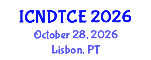 International Conference on Non-Destructive Testing in Civil Engineering (ICNDTCE) October 28, 2026 - Lisbon, Portugal