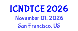 International Conference on Non-Destructive Testing in Civil Engineering (ICNDTCE) November 01, 2026 - San Francisco, United States