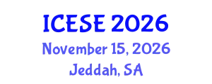 International Conference on Earthquake Analysis and Structural Engineering (ICESE) November 15, 2026 - Jeddah, Saudi Arabia