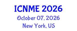 International Conference on Nanotechnology and Materials Engineering (ICNME) October 07, 2026 - New York, United States