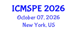 International Conference on Materials Science and Polymer Engineering (ICMSPE) October 07, 2026 - New York, United States