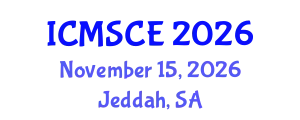 International Conference on Materials Science and Composite Engineering (ICMSCE) November 15, 2026 - Jeddah, Saudi Arabia