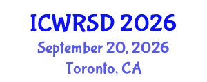 International Conference on Water Resources Sustainable Development (ICWRSD) September 20, 2026 - Toronto, Canada