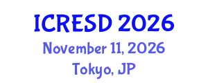 International Conference on Renewable Energy and Sustainable Development (ICRESD) November 11, 2026 - Tokyo, Japan