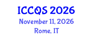 International Conference on Construction and Quantity Surveying (ICCQS) November 11, 2026 - Rome, Italy