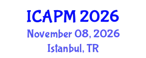 International Conference on Environmental Pollution Management (ICAPM) November 08, 2026 - Istanbul, Turkey
