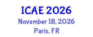 International Conference on Applied Electrochemistry (ICAE) November 18, 2026 - Paris, France