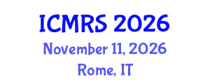 International Conference on Municipal Regeneration and Sustainability (ICMRS) November 11, 2026 - Rome, Italy