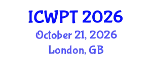 International Conference on Water Purification Technologies (ICWPT) October 21, 2026 - London, United Kingdom