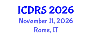 International Conference on Disability and Rehabilitation Sciences (ICDRS) November 11, 2026 - Rome, Italy
