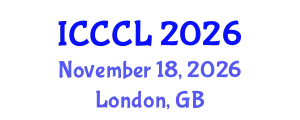 International Conference on Contrastive and Corpus Linguistics (ICCCL) November 18, 2026 - London, United Kingdom