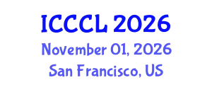 International Conference on Contrastive and Corpus Linguistics (ICCCL) November 01, 2026 - San Francisco, United States