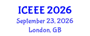 International Conference on Electrotechnics and Electrical Engineering (ICEEE) September 23, 2026 - London, United Kingdom
