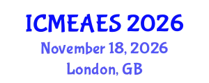 International Conference on Moral Education and Advanced Education Systems (ICMEAES) November 18, 2026 - London, United Kingdom
