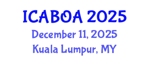 International Conference on Agricultural Biotechnology and Organic Agriculture (ICABOA) December 11, 2025 - Kuala Lumpur, Malaysia