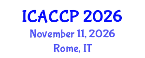 International Conference on Agricultural Chemistry and Crop Protection (ICACCP) November 11, 2026 - Rome, Italy