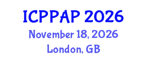 International Conference on Plant Protection and Agrochemical Products (ICPPAP) November 18, 2026 - London, United Kingdom