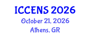 International Conference on Chemical Engineering and Nanoparticle Synthesis (ICCENS) October 21, 2026 - Athens, Greece