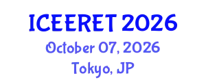 International Conference on Energy Efficiency and Renewable Energy (ICEERET) October 07, 2026 - Tokyo, Japan