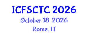 International Conference on Food Safety, Control and Toxic Components (ICFSCTC) October 18, 2026 - Rome, Italy