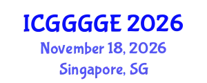 International Conference on Geoenvironmental, Geomaterials, Geomechanical and Geotechnical Engineering (ICGGGGE) November 18, 2026 - Singapore, Singapore