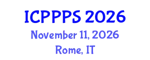 International Conference on Plant Physiology and Plant Science (ICPPPS) November 11, 2026 - Rome, Italy