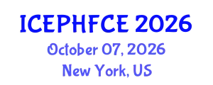 International Conference on Engineering Psychology, Human Factors and Cognitive Ergonomics (ICEPHFCE) October 07, 2026 - New York, United States