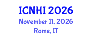 International Conference on Nursing and Healthcare Informatics (ICNHI) November 11, 2026 - Rome, Italy