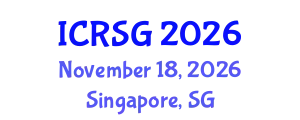 International Conference on Remote Sensing and Geomorphology (ICRSG) November 18, 2026 - Singapore, Singapore