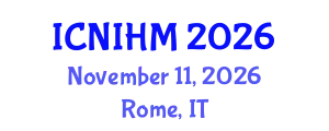 International Conference on Nursing Informatics and Healthcare Management (ICNIHM) November 11, 2026 - Rome, Italy
