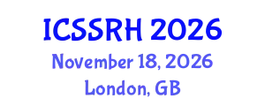 International Conference on Sexuality, Sexual and Reproductive Health (ICSSRH) November 18, 2026 - London, United Kingdom