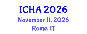 International Conference on Healthcare and Analytics (ICHA) November 11, 2026 - Rome, Italy