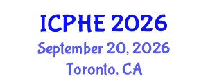 International Conference on Public Health Education (ICPHE) September 20, 2026 - Toronto, Canada