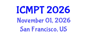 International Conference on Modalities in Physical Therapy (ICMPT) November 01, 2026 - San Francisco, United States