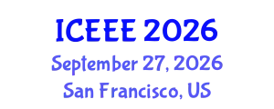 International Conference on Electrochemistry and Electrochemical Engineering (ICEEE) September 27, 2026 - San Francisco, United States