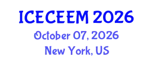 International Conference on Electronics, Communication Engineering and Electronic Media (ICECEEM) October 07, 2026 - New York, United States
