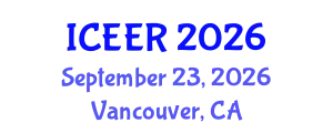 International Conference on Energy Efficiency and Renewables (ICEER) September 23, 2026 - Vancouver, Canada