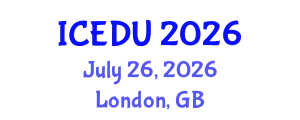 International Conference on Environmental Degradation and Urbanization (ICEDU) July 26, 2026 - London, United Kingdom