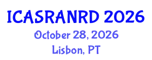 International Conference on Animal Science, Ruminant Animal Nutrition and Recent Developments (ICASRANRD) October 28, 2026 - Lisbon, Portugal