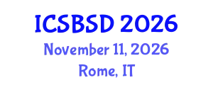 International Conference on Sustainable Building Systems and Design (ICSBSD) November 11, 2026 - Rome, Italy