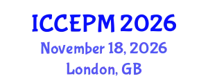 International Conference on Construction Engineering and Project Management (ICCEPM) November 18, 2026 - London, United Kingdom