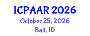 International Conference on Public Administration and Administrative Reform (ICPAAR) October 25, 2026 - Bali, Indonesia