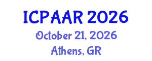 International Conference on Public Administration and Administrative Reform (ICPAAR) October 21, 2026 - Athens, Greece